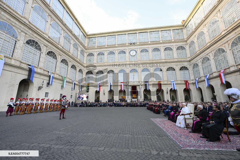 Pope Leo XIV Attends Swearing-in Of New Swiss Guard Recruits - Vatican