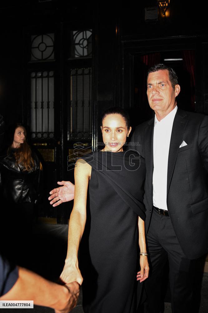 PFW - Meghan Markle Leaves Sugaar Restaurant