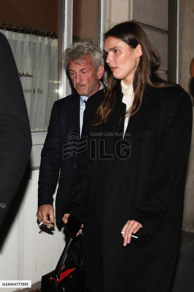 PFW - Sean Penn Leaves Sienna Restaurant