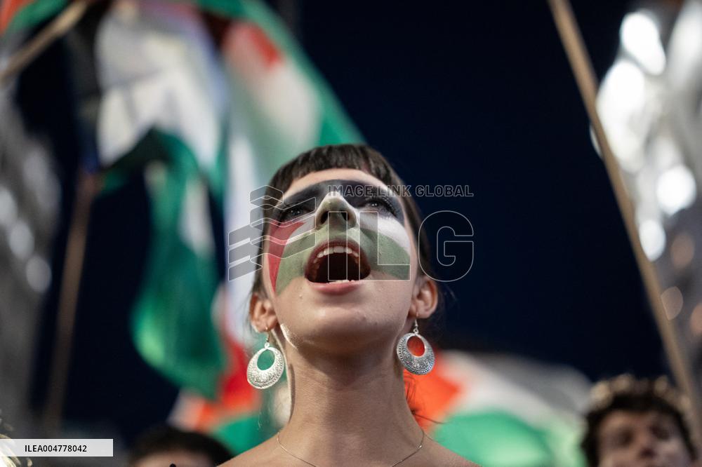 Demonstration in Support of Palestine Across Spain