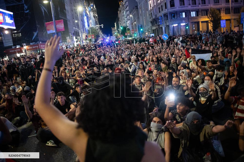 Demonstration in Support of Palestine Across Spain