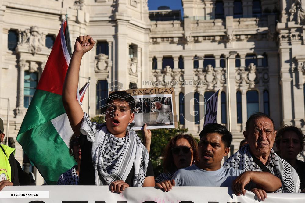 Demonstration in Support of Palestine Across Spain
