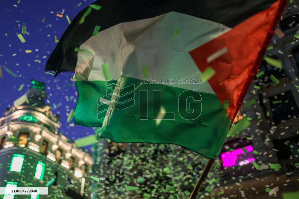 Demonstration in Support of Palestine Across Spain