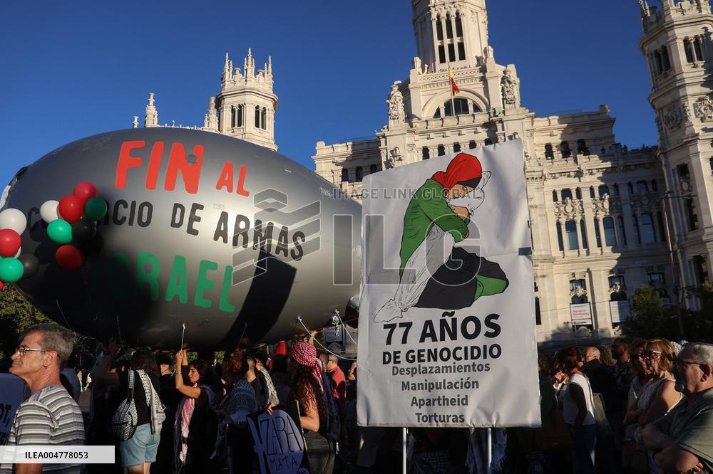 Demonstration in Support of Palestine Across Spain