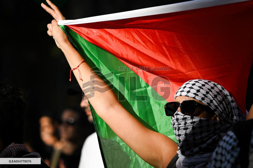 Demonstration in Support of Palestine Across Spain