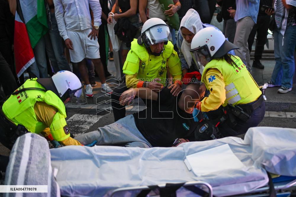 Demonstration in Support of Palestine Across Spain