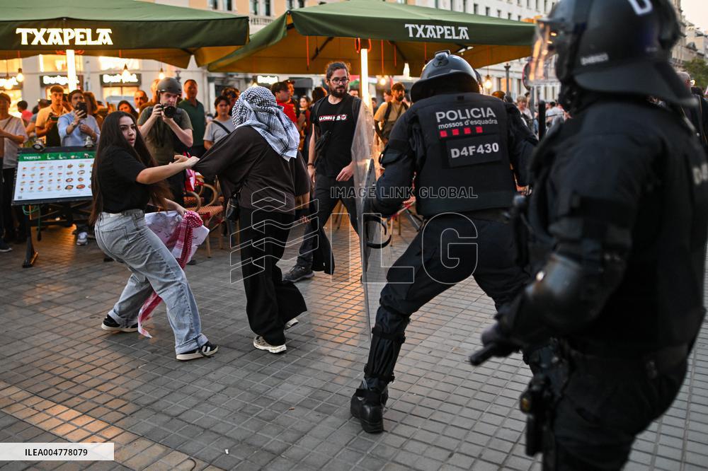 Demonstration in Support of Palestine Across Spain