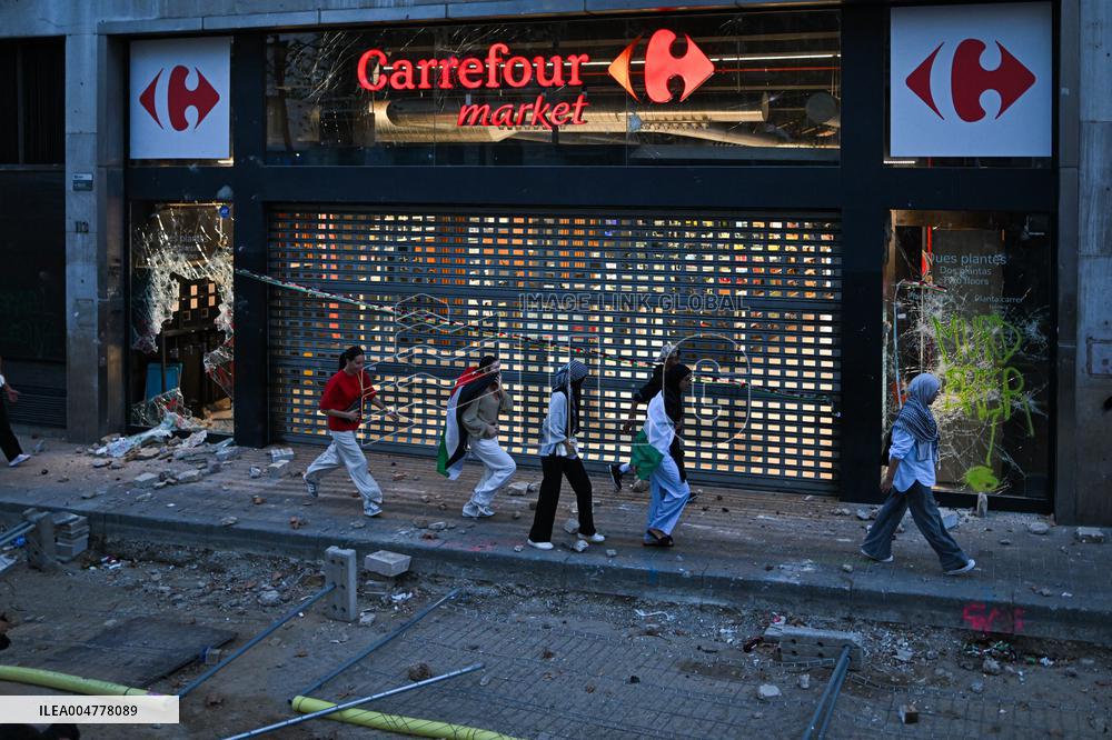 Demonstration in Support of Palestine Across Spain