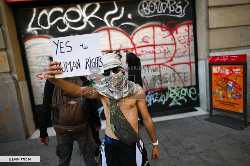 Demonstration in Support of Palestine Across Spain