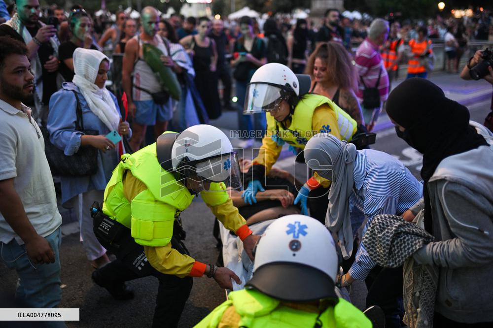 Demonstration in Support of Palestine Across Spain