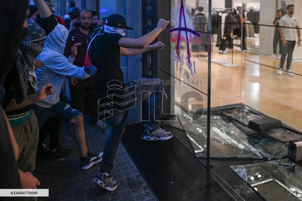 Demonstration in Support of Palestine Across Spain