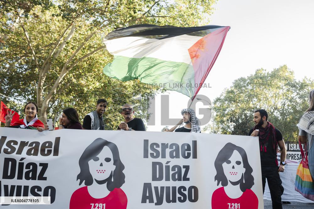 Demonstration in Support of Palestine Across Spain