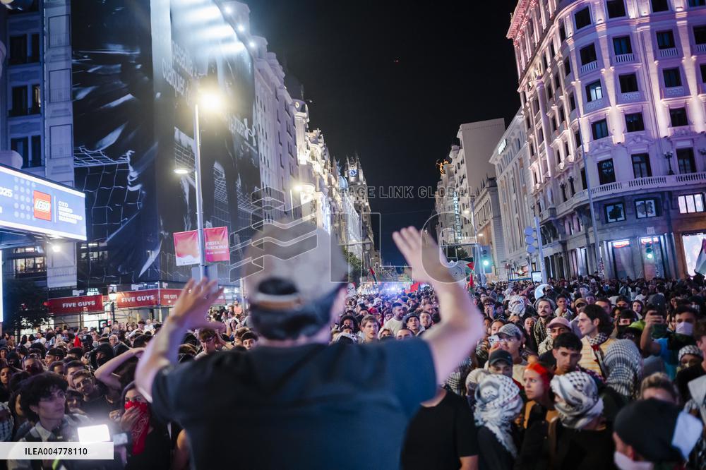 Demonstration in Support of Palestine Across Spain