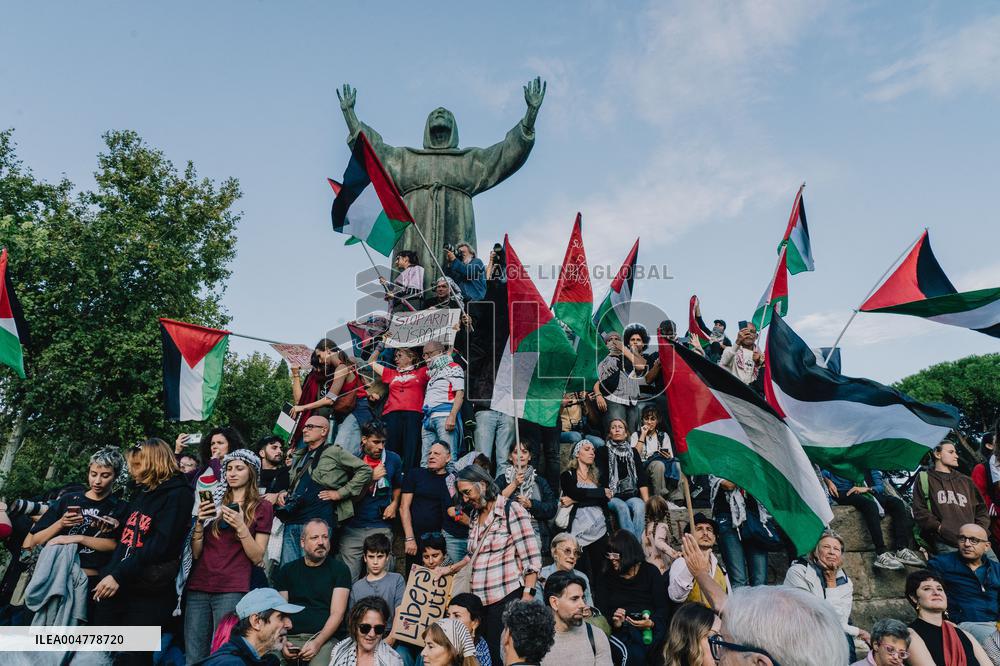 Demonstration in Support of Palestine Across Italy