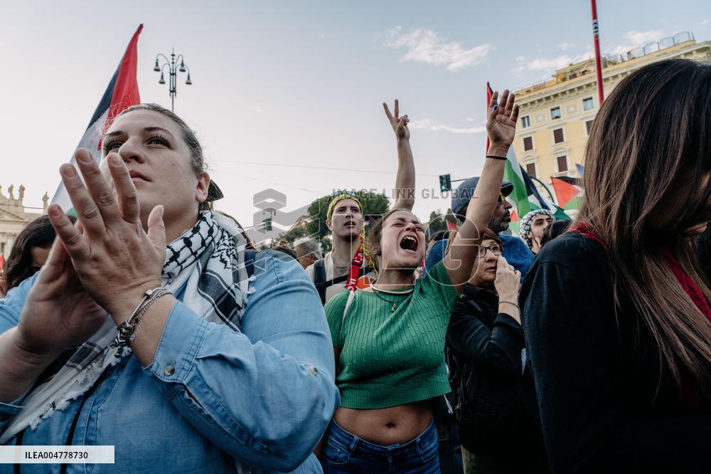 Demonstration in Support of Palestine Across Italy
