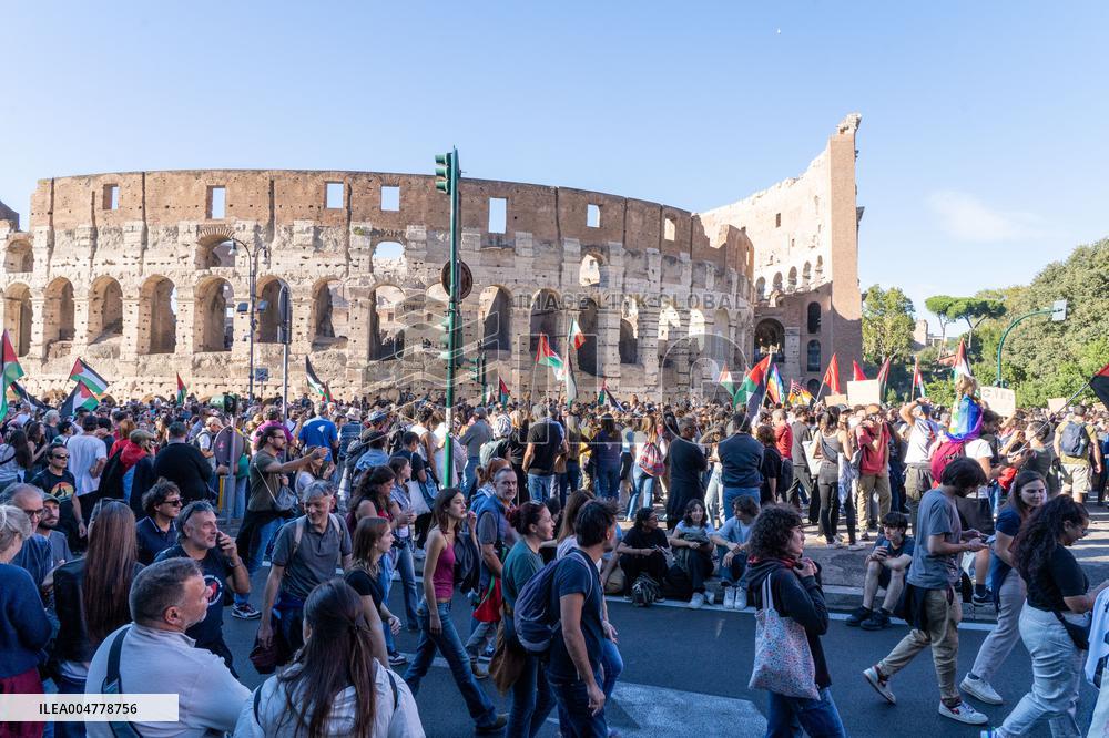 Demonstration in Support of Palestine Across Italy