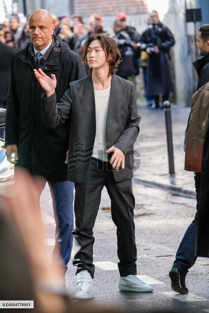 PFW - Sangwon Arrives At Maison Margiela Show