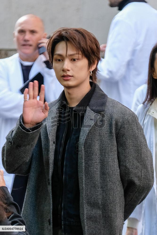 PFW - Jun Arrives At Maison Margiela Show
