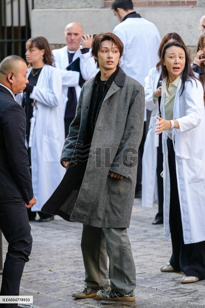 PFW - Jun Arrives At Maison Margiela Show