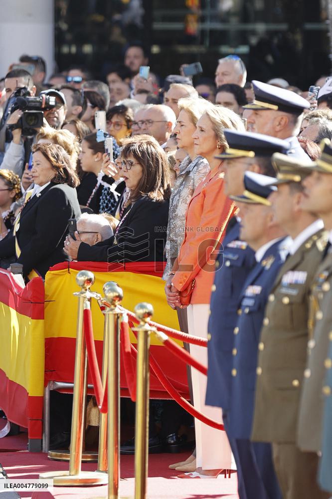 Infanta Elena de Borbon and Cristina de Borbon Attending Gran Homenaje - Madrid