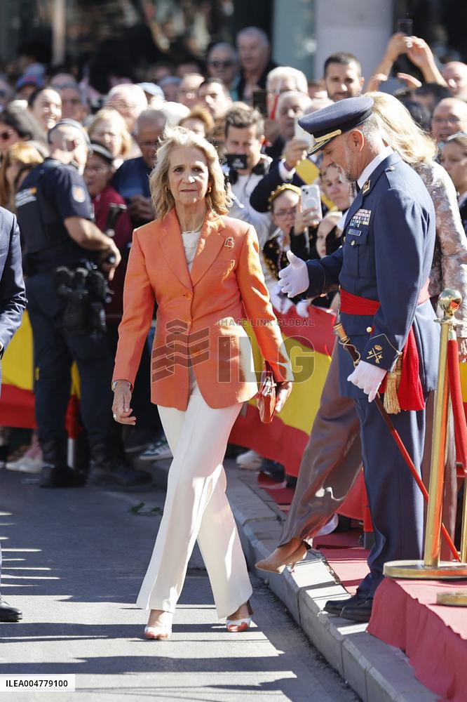 Infanta Elena de Borbon and Cristina de Borbon Attending Gran Homenaje - Madrid