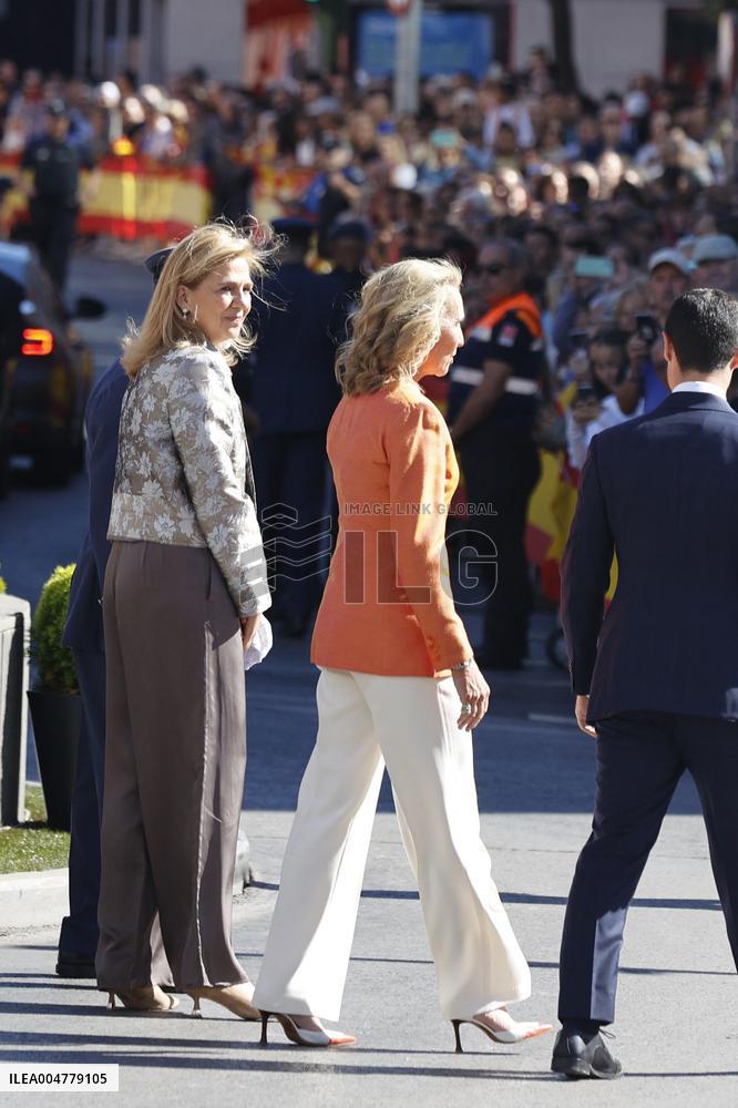 Infanta Elena de Borbon and Cristina de Borbon Attending Gran Homenaje - Madrid