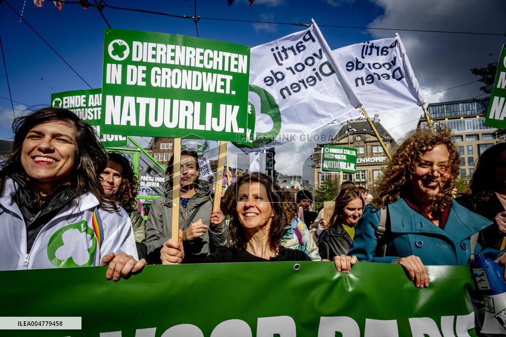 Protest Against The Livestock Industry - Amsterdam