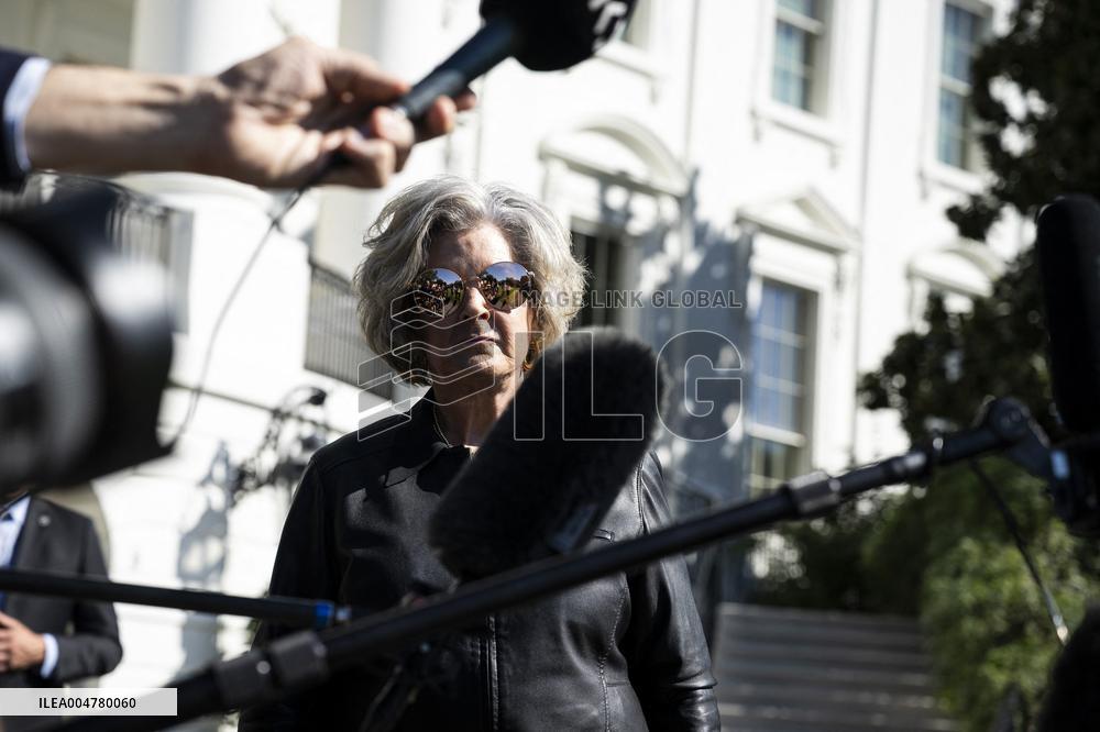 President Trump Departs The White House For Navy Celebration - DC