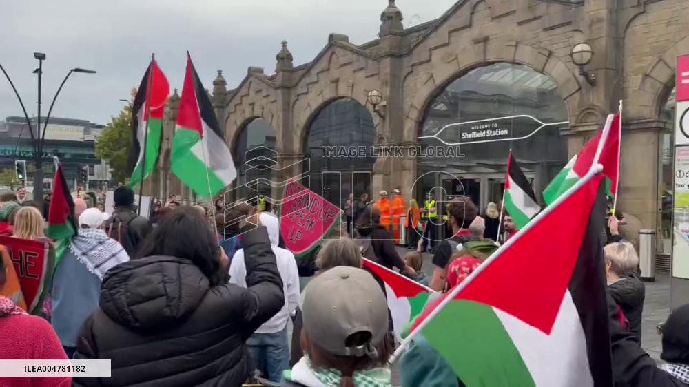 UK: Protest at Sheffield Over Global Sumud Flotilla Interception