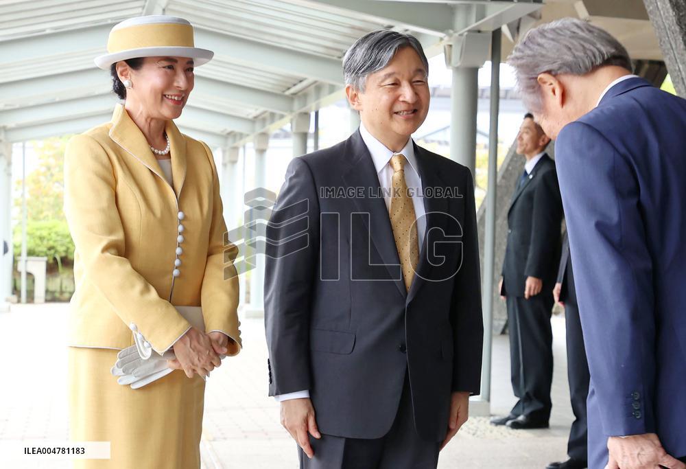 Japan's emperor, empress attend science forum in Kyoto