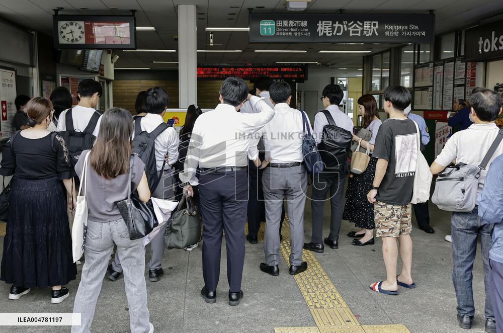 Train collides with out-of-service train near Tokyo