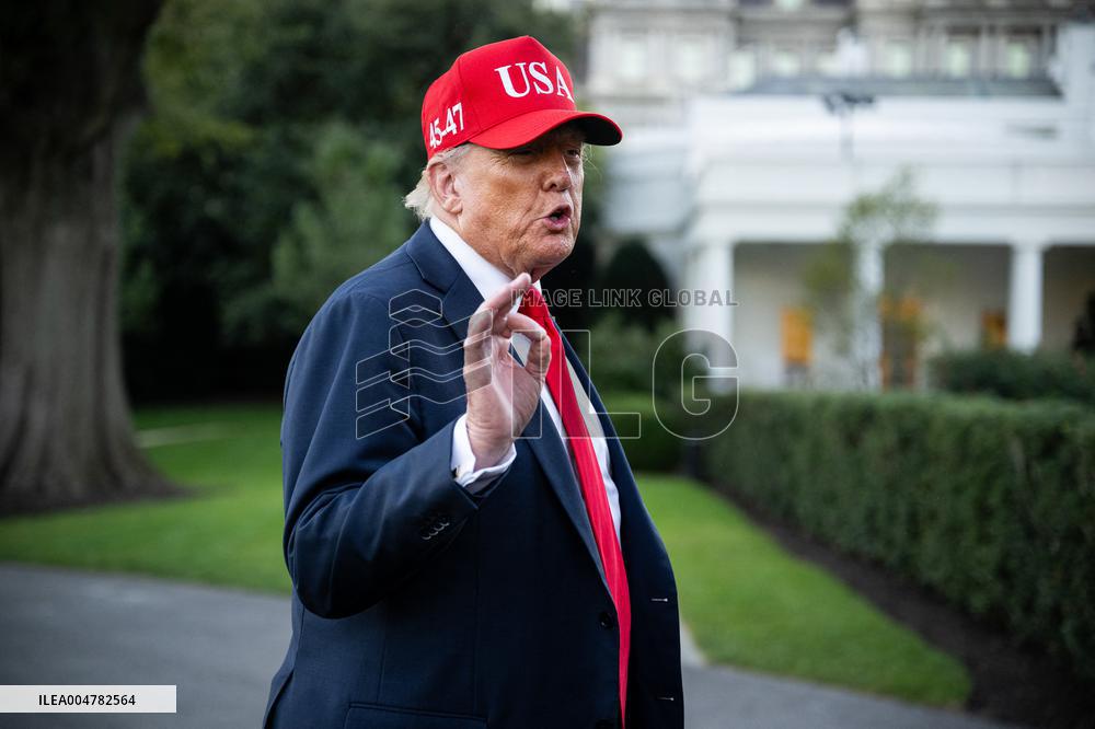 President Trump Speaks To Members Of The Media - DC