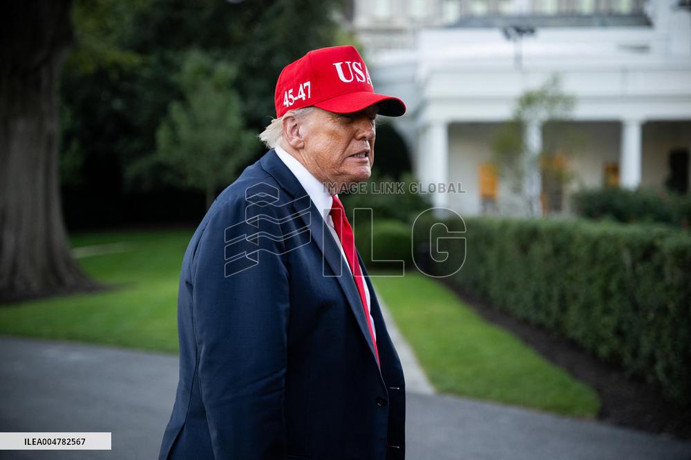 President Trump Speaks To Members Of The Media - DC