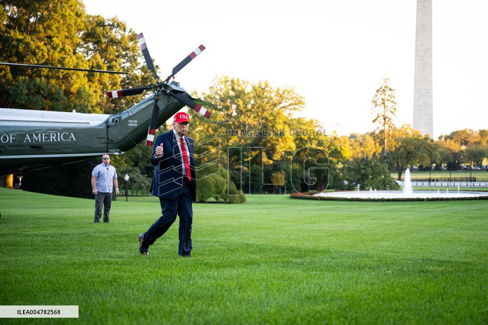 President Trump Speaks To Members Of The Media - DC