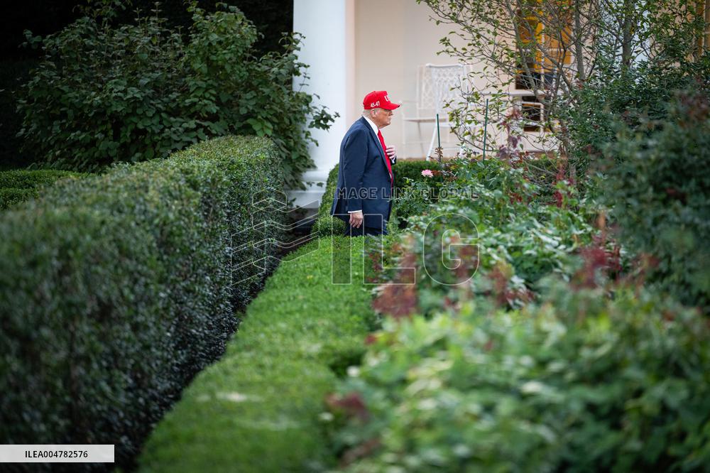 President Trump Speaks To Members Of The Media - DC