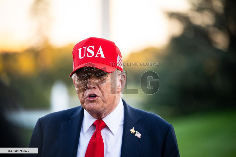 President Trump Speaks To Members Of The Media - DC