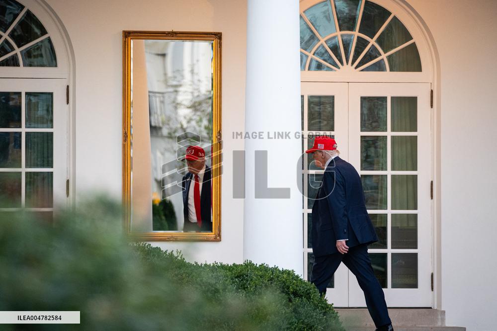 President Trump Speaks To Members Of The Media - DC