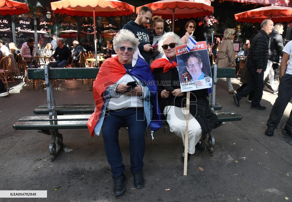 The Tous 7 Octobre Association Organizes A March For Hostages Held By Hamas - Paris