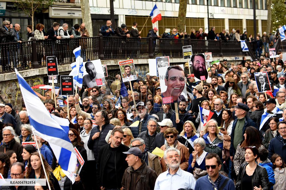 The Tous 7 Octobre Association Organizes A March For Hostages Held By Hamas - Paris