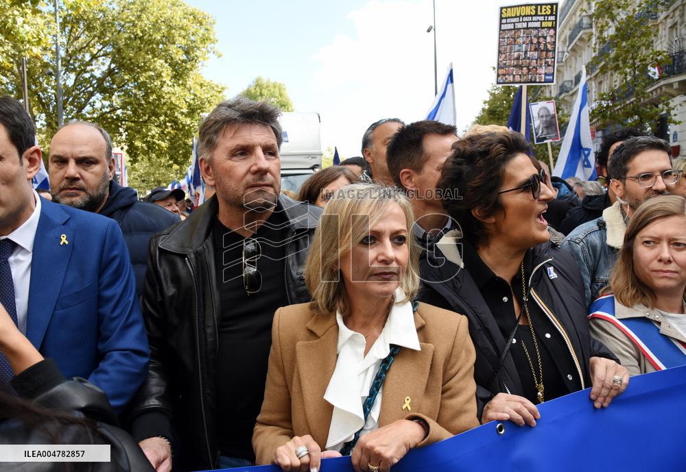 The Tous 7 Octobre Association Organizes A March For Hostages Held By Hamas - Paris