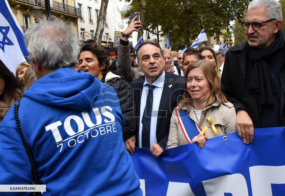 The Tous 7 Octobre Association Organizes A March For Hostages Held By Hamas - Paris