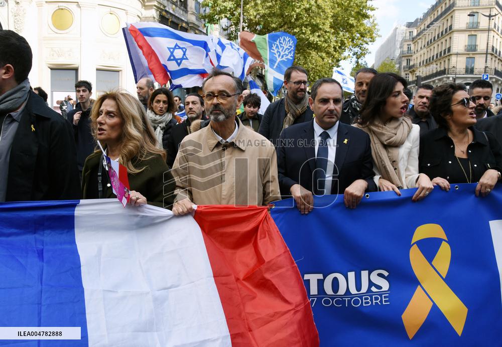 The Tous 7 Octobre Association Organizes A March For Hostages Held By Hamas - Paris