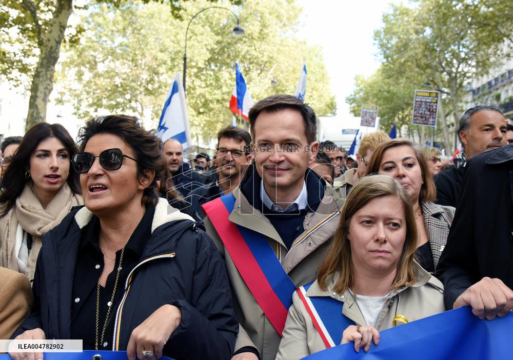 The Tous 7 Octobre Association Organizes A March For Hostages Held By Hamas - Paris