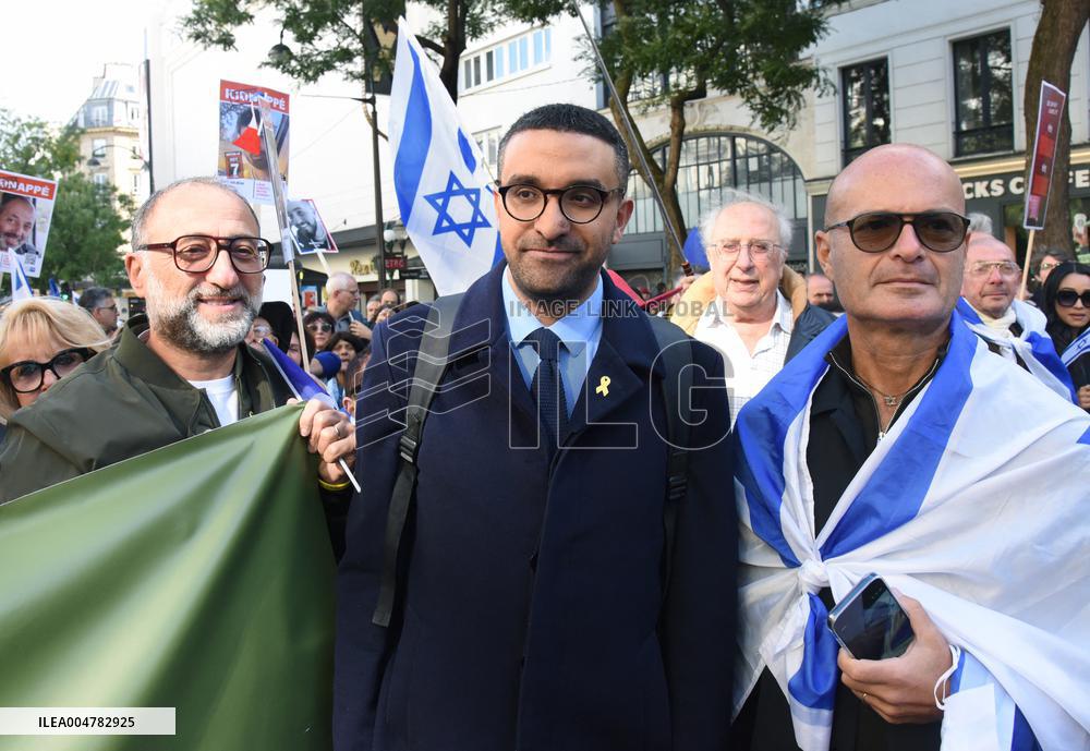 The Tous 7 Octobre Association Organizes A March For Hostages Held By Hamas - Paris