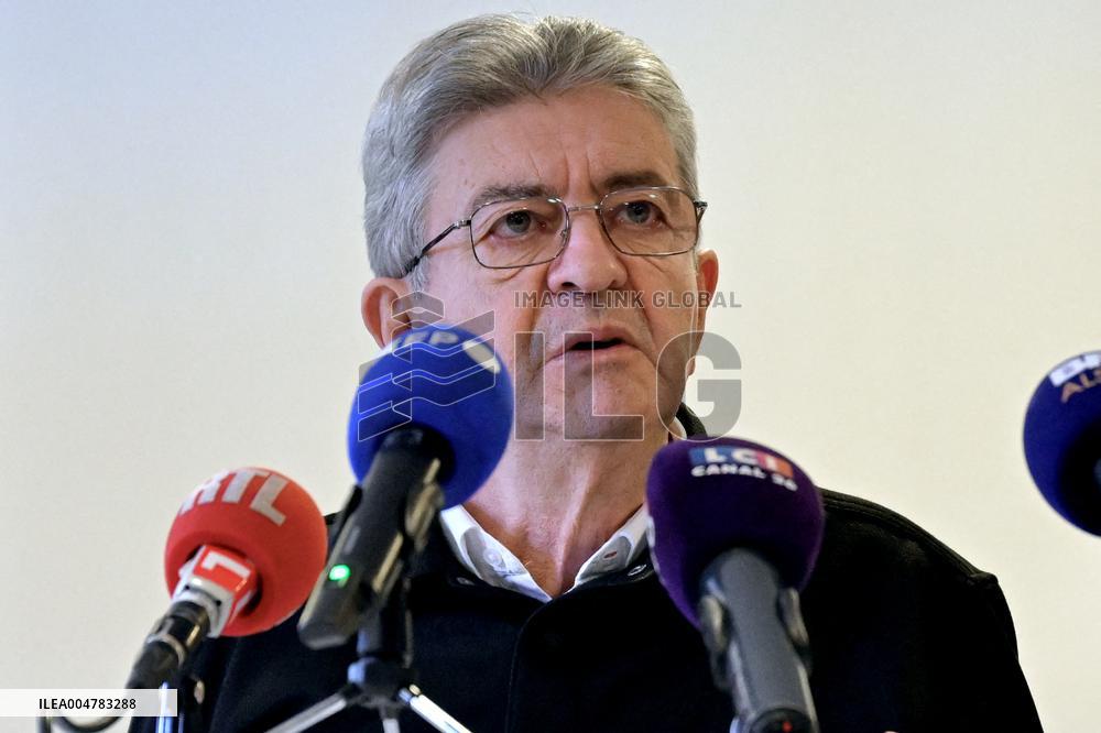 Jean Luc Melenchon And Emmanuel Fernandes LFI - Strasbourg