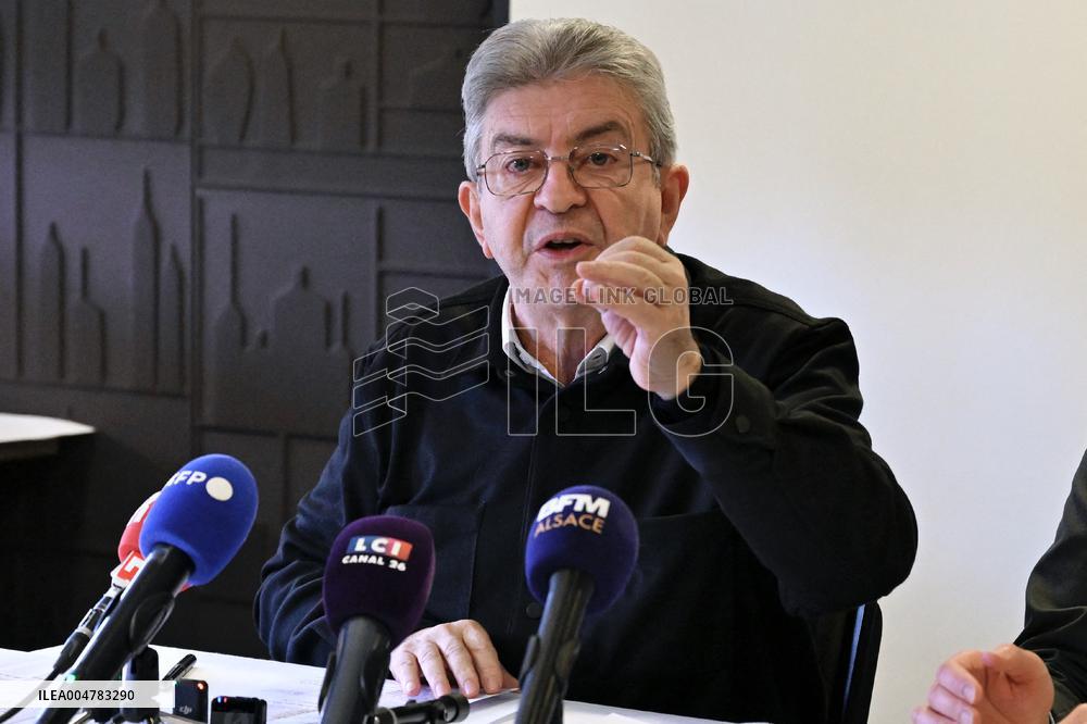 Jean Luc Melenchon And Emmanuel Fernandes LFI - Strasbourg