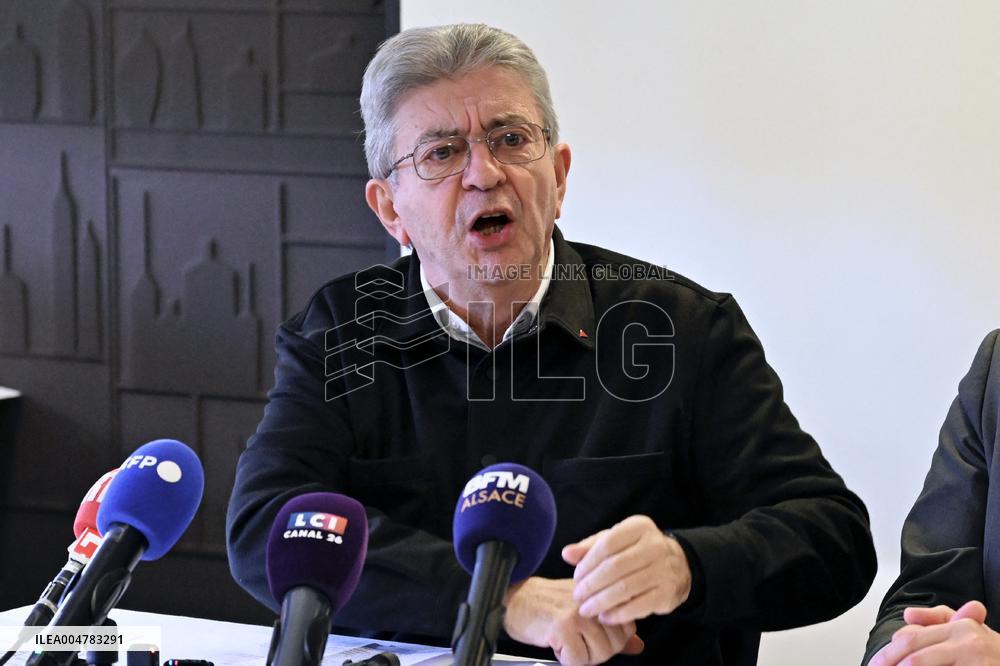 Jean Luc Melenchon And Emmanuel Fernandes LFI - Strasbourg