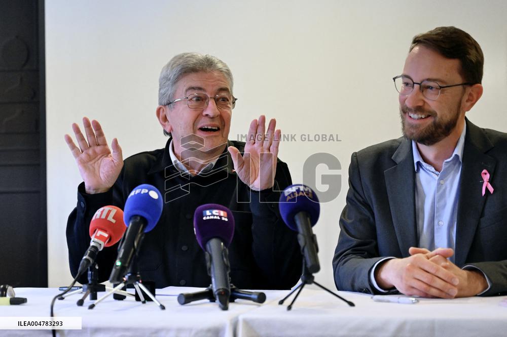 Jean Luc Melenchon And Emmanuel Fernandes LFI - Strasbourg