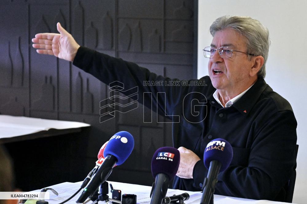 Jean Luc Melenchon And Emmanuel Fernandes LFI - Strasbourg