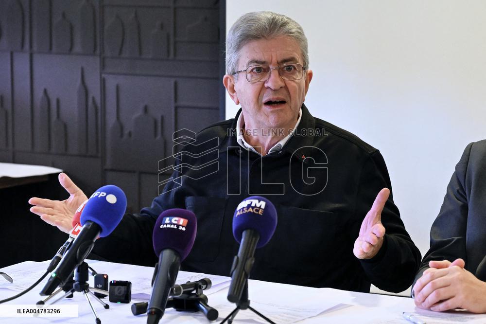 Jean Luc Melenchon And Emmanuel Fernandes LFI - Strasbourg